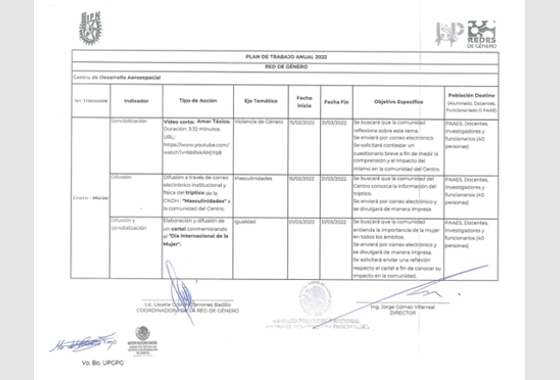 Plan de trabajo 2022 sobre derechos humanos