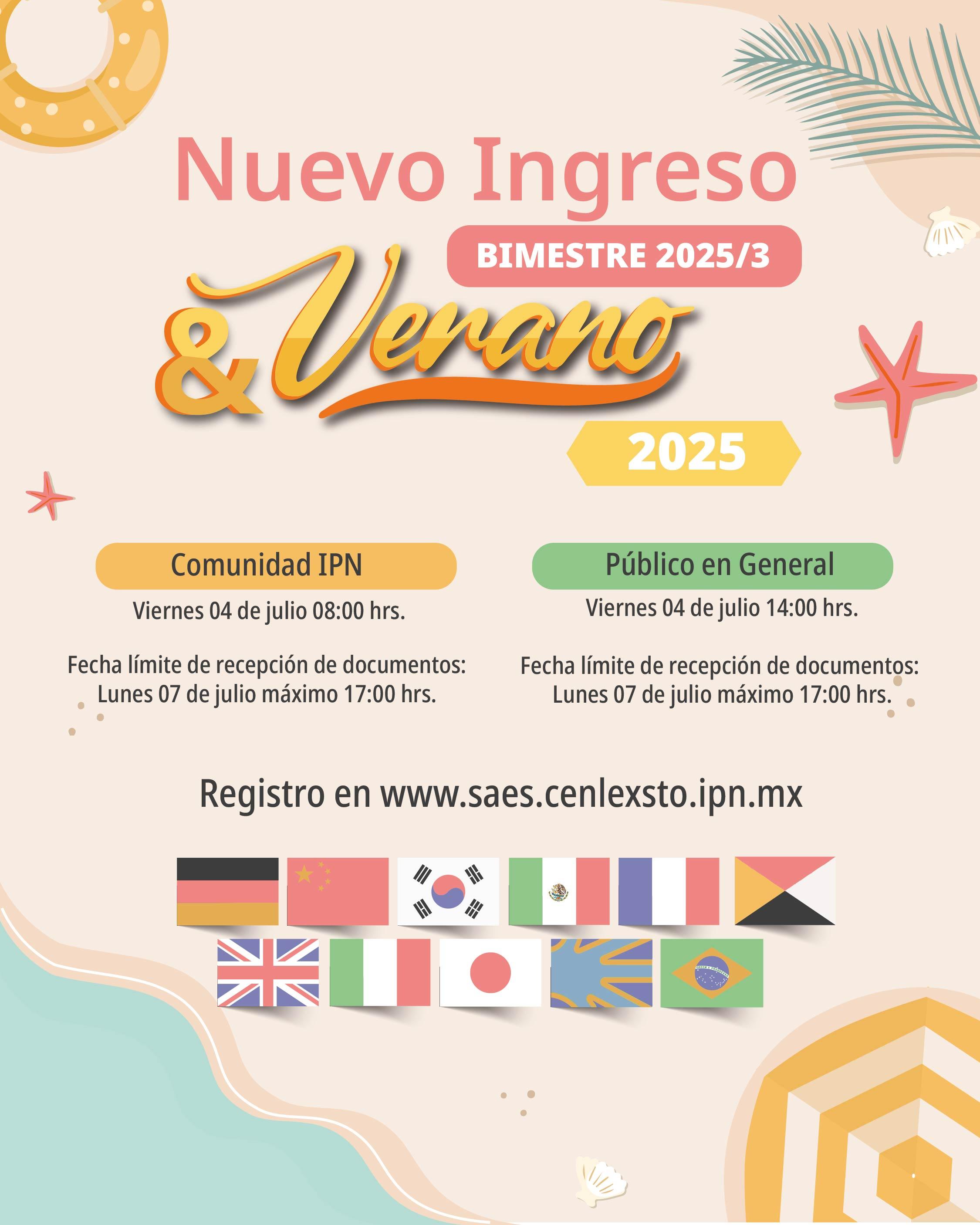 Nuevo Ingreso Bimestre 2025/3