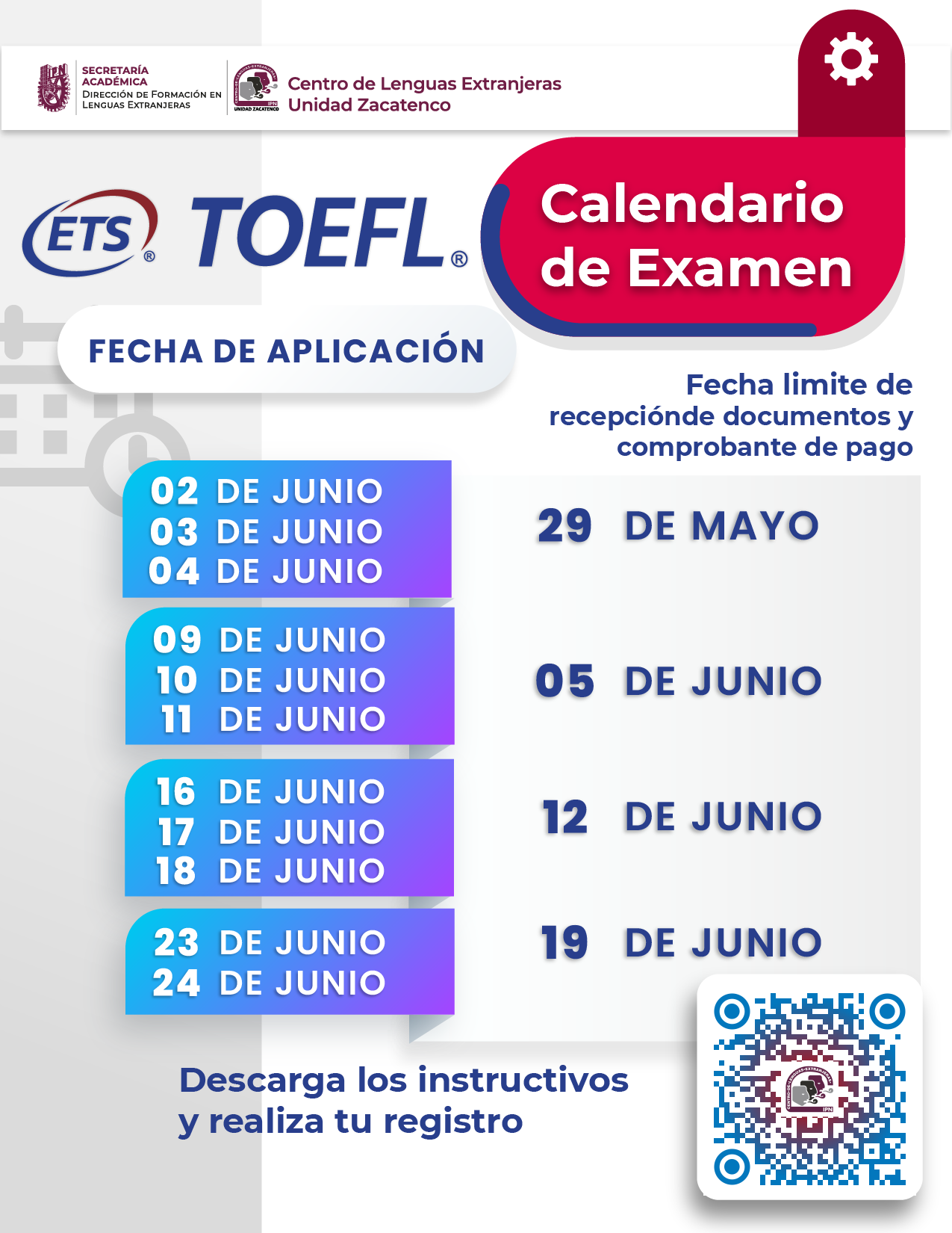 Calendario Junio