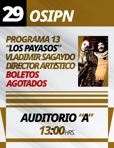 OSIPN, Sábado 29 de agosto de 2026