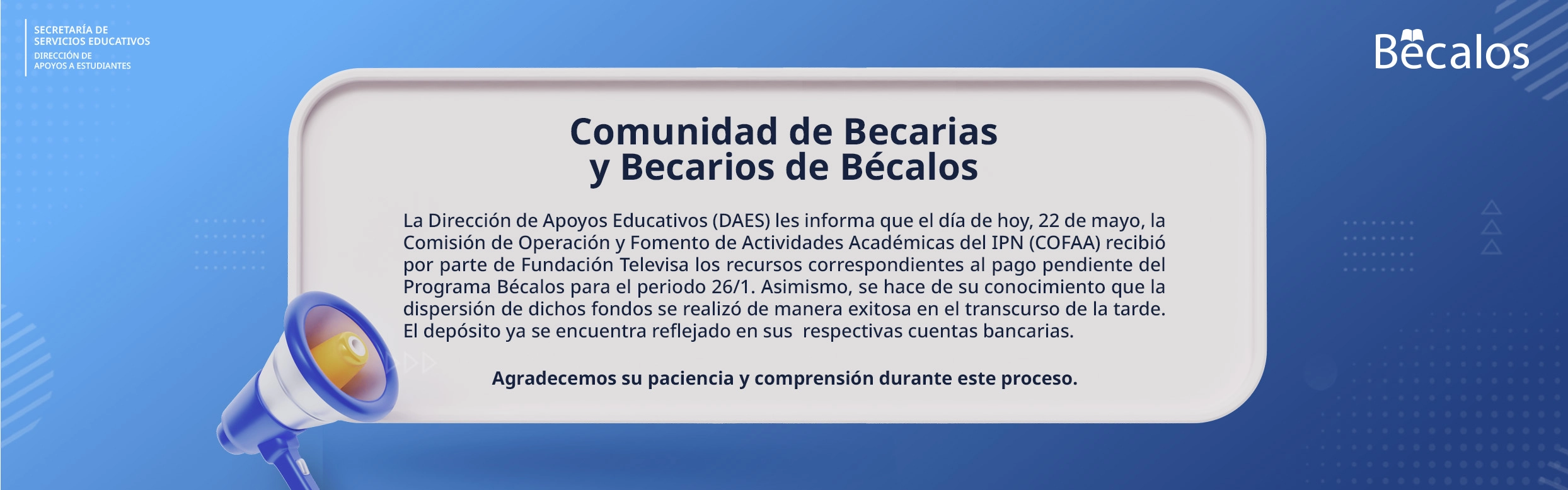 Comunicado bécalos