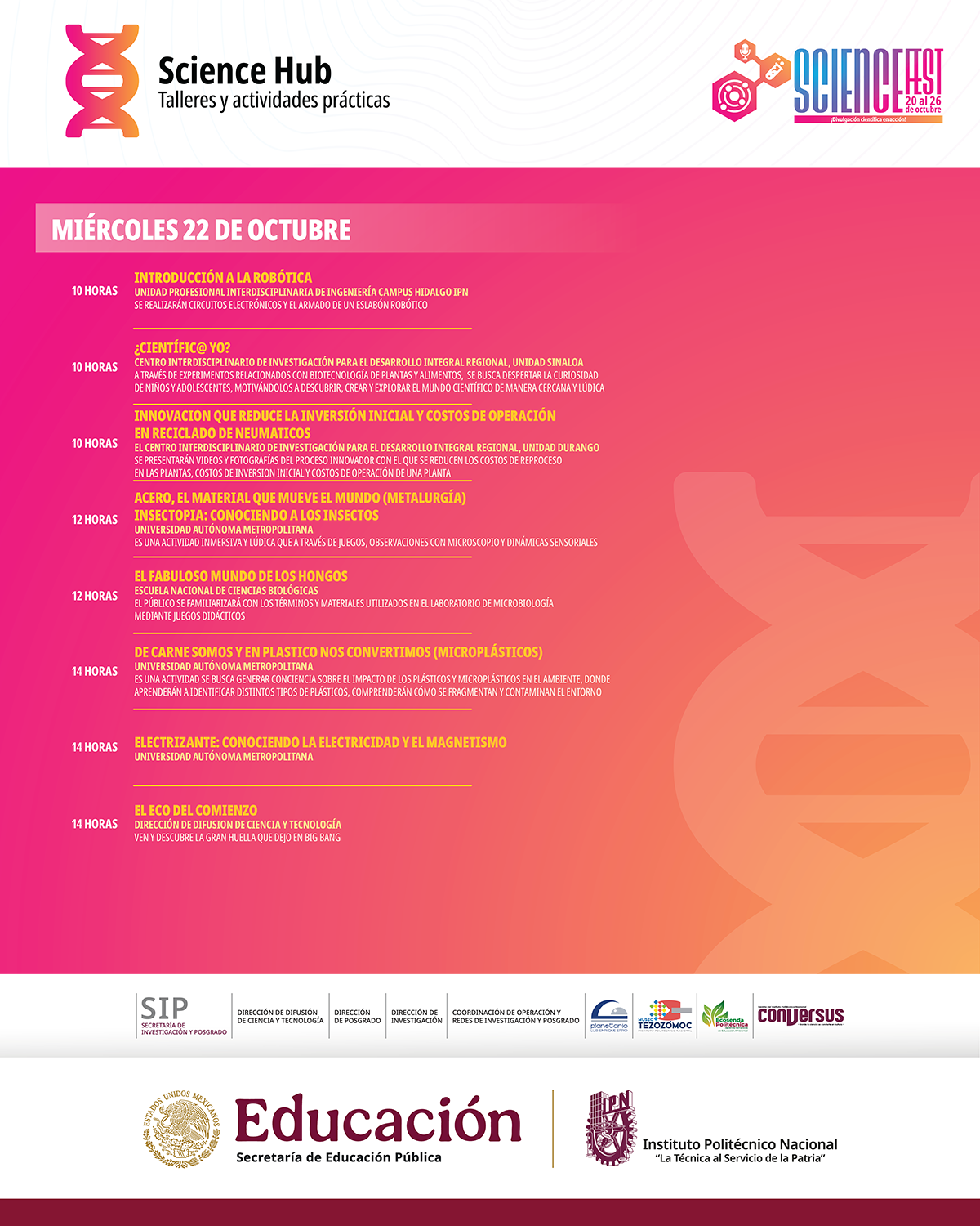 programa 23 de octubre
