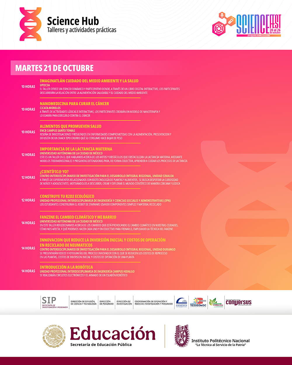 programa 21 de octubre