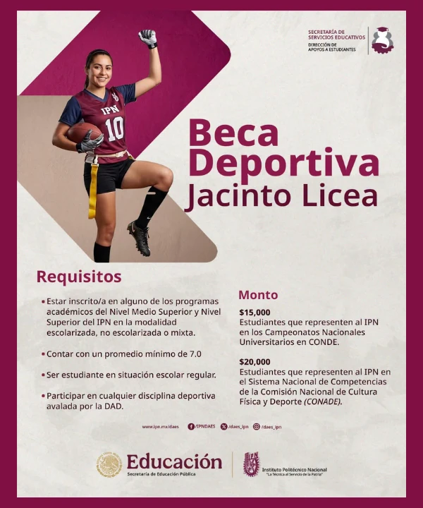 Convocatoria Beca Deportiva Jacinto Licea