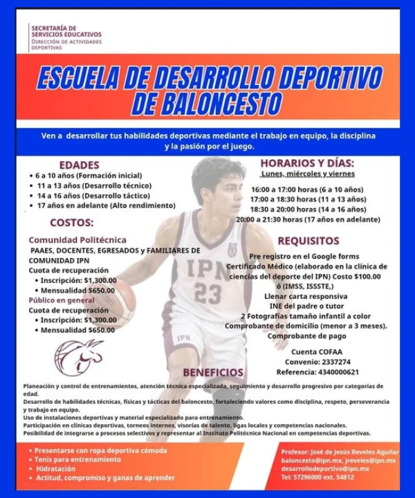 Escuela de desarrollo deportivo de Baloncesto