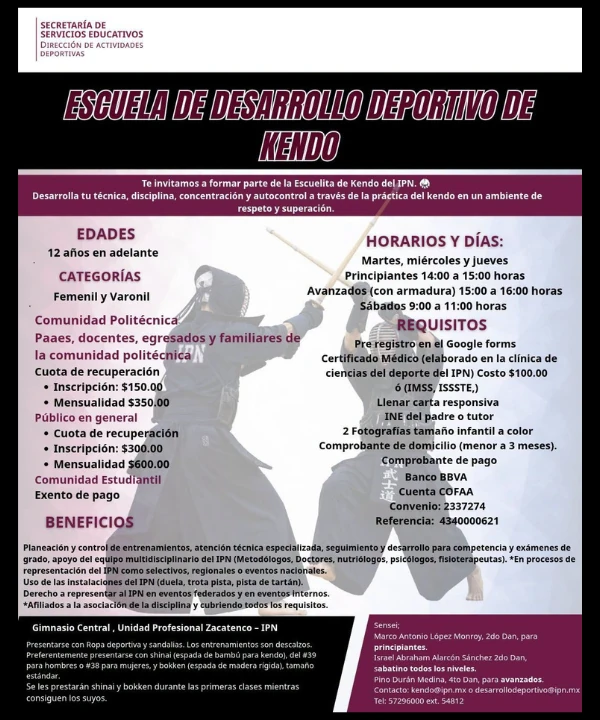 Escuela de desarrollo deportivo de Kendo