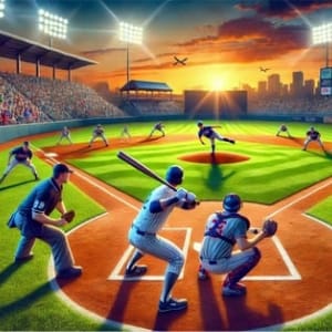 Ilustraciónm sobre la  disciplina de Beisbol