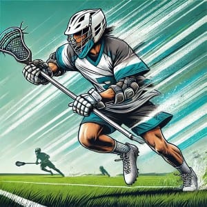 Ilustración sobre la disciplina de Lacrosse