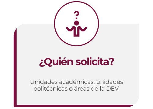 ¿Quién solicita?
