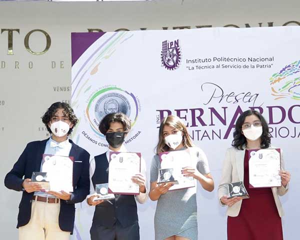 Reconoce IPN a estudiantes destacados con la Presea “Ing. Bernardo Quintana Arrioja”
