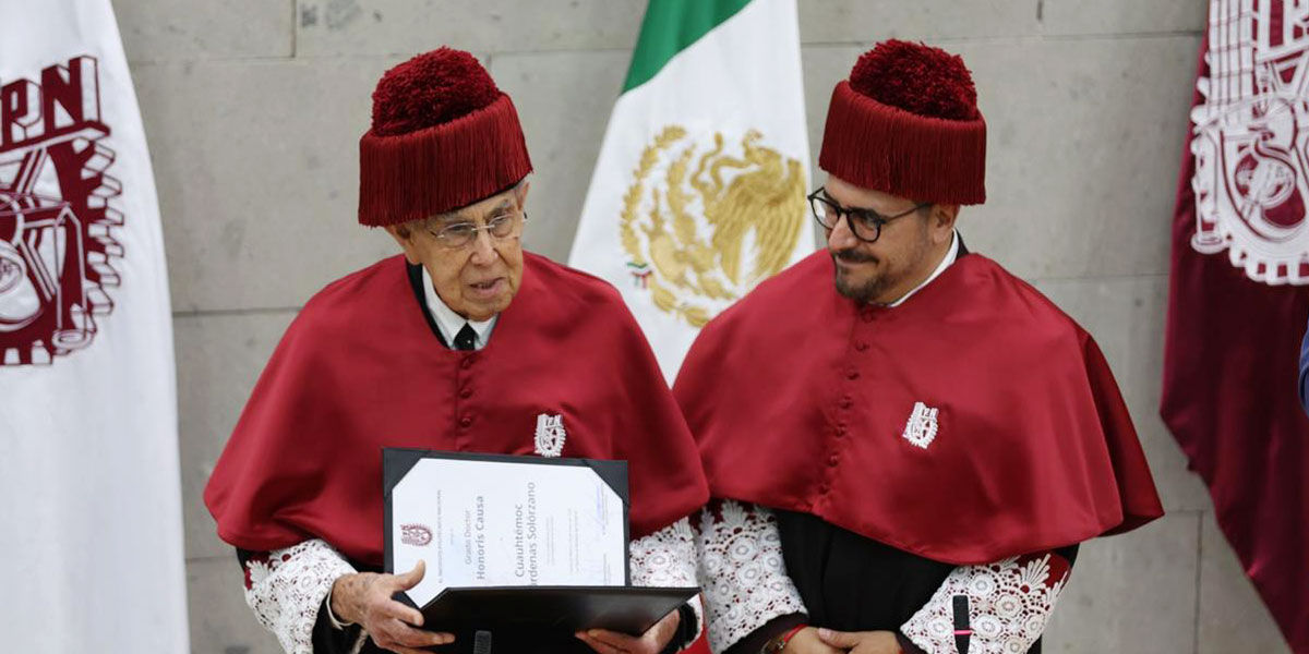 Recibe Cuauhtémoc Cárdenas Solórzano Doctorado Honoris Causa por parte del Instituto Politécnico Nacional