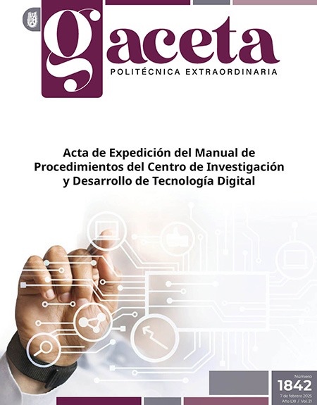 Extraordinaria: Acta de Expedición del Manual de Procedimientos del Centro de Investigación y Desarrollo de Tecnología Digital  