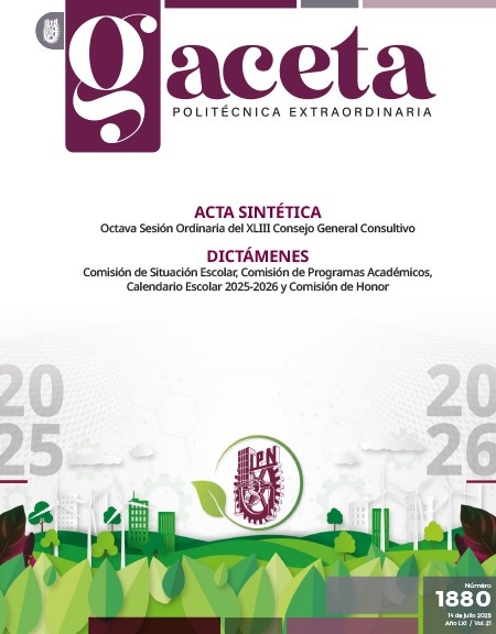 Extraordinaria: ACTA SINTÉTICA Octava Sesión Ordinaria del XLIII Consejo General Consultivo DICTÁMENES Comisión de Situación Escolar, Comisión de Programas Académicos, Calendario Escolar 2025-2026 y Comisión de Honor