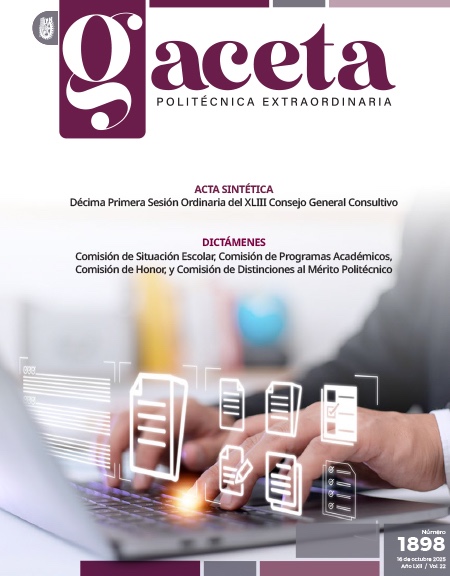 Extraordinaria: ACTA SINTÉTICA Décima Primera Sesión Ordinaria del XLIII Consejo General Consultivo DICTÁMENES Comisión de Situación Escolar, Comisión de Programas Académicos, Comisión de Honor, y Comisión de Distinciones al Mérito Politécnico
