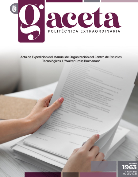 Extraordinaria: Acta de Expedición del Manual de Organización del Centro de Estudios Tecnológicos 1 “Walter Cross Buchanan”