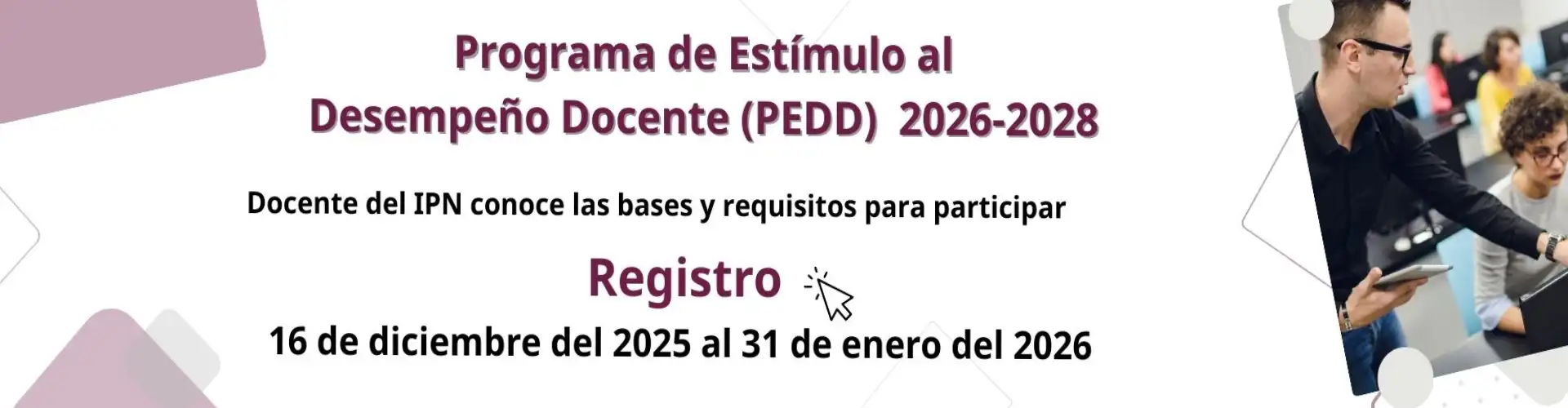 Programa al Desempeño Docente (PEDD) 2026-2028