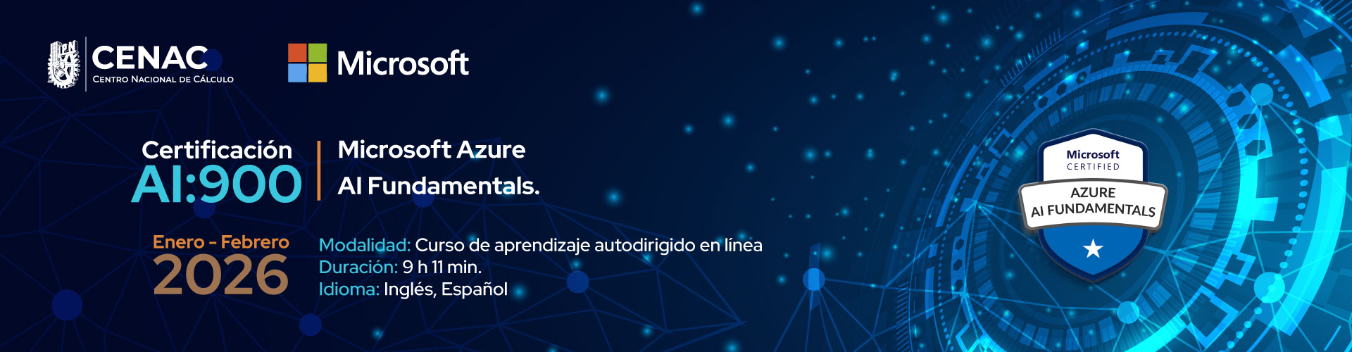 Certificación AI-900: Microsoft Azure AI Fundamentals Enero - Febrero de 2026