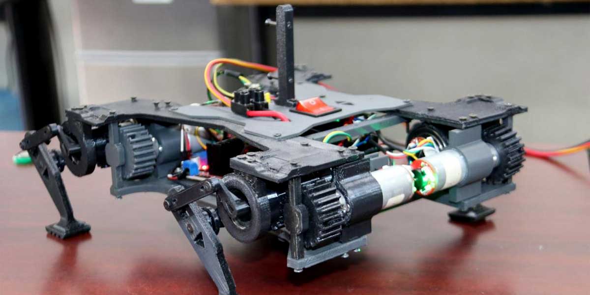 Crean en ESCOM robot cuadrúpedo; camina con IA