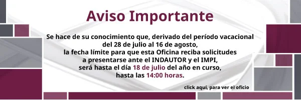 Oficio 769 Fecha límite para recepción de solicitudes DCyTR IMPI-INDAUTOR