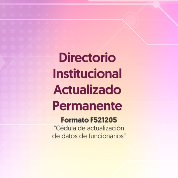 Directorio Institucional Actualizado Permanente