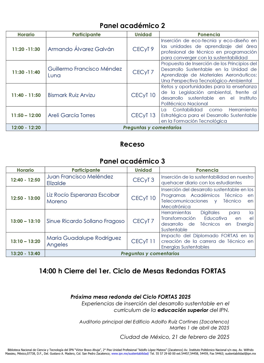 Mesa Redonda FORTAS